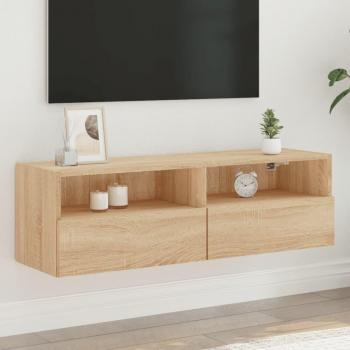 Sonoma Oak Mobile TV Wall Cabinet 100x30x30 cm Engineered Wood