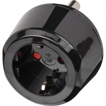 Brennenstuhl 1508460 - Adaptador de Corriente Universal para Sudáfrica e India, Color Negro