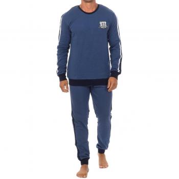 Pijama de hombre Abanderado de manga larga tejido tundosado A0CHG-0UX