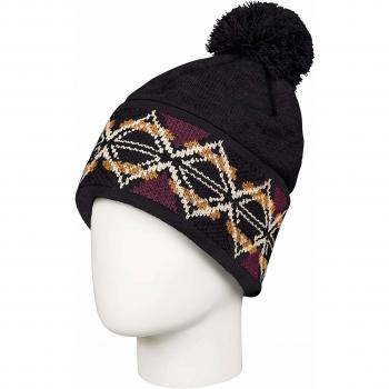 Roxy Lizzie - Gorro con Pompón para Mujer Gorro, Mujer, True Black, One Size