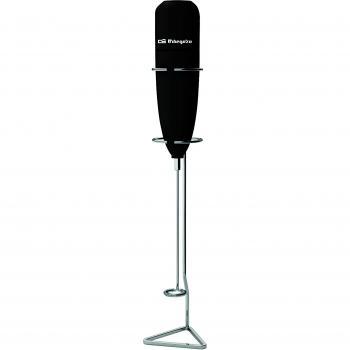 Orbegozo MN 3800 - Espumador de leche, carcasa de tacto suave, incluye soporte, funciona a pilas, apta para salsas, batidos o claras de huevo, Color Negro