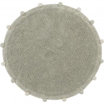 Alfombra lavable redonda de algodón 120Ø cm en colores azul, gris, amarillo, verde, rosa y celeste