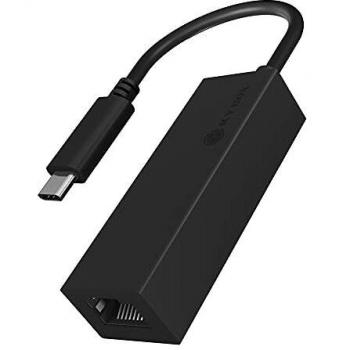 ICY BOX IB-LAN100-C3 USB-C to Ethernet Adapter, 1 Gbps (USB-C to RJ45 LAN, Thunderbolt 3 Compatible) for Type-C Devices including MacBook Pro, iPad Pro 2018 and More