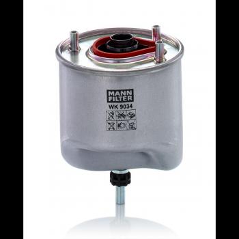 Filtro combustible MANN-FILTER WK 9034 para CITROËN: C4 Picasso, C4, Berlingo, C5, C3, C4 Cactus, C-Elysée, C3 Picasso, Jumpy,