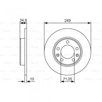 Bosch BD2162 Discos de freno - Eje trasero - certificación ECE-R90 - 1 juego de 2 discos