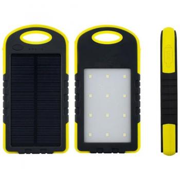 Cargador Externo Solar 8800 mAh con Luz LED para Smartphone