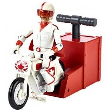 Disney Pixar Toy Story 4 Stunt Racer Duke Caboom Figure, 5.9 Tall, with Motorcycle and Launcher, Race Up to 15 Feet and Perform Stunts