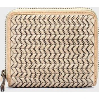 Cartera de piel para mujer en color natural