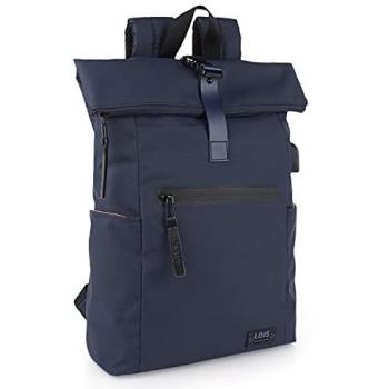 Mochila Casual Hombre Lois 317237 Azul - Mochila Escolar Juvenil Lona 40x20x25
