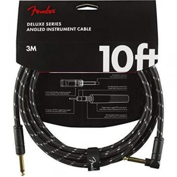 Fender Deluxe Black Tweed 3m Angled Instrument Cable
