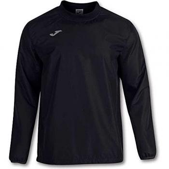 Chubasquero hombre Joma Storm negro, impermeable, ligero, con capucha ajustable y cierre frontal de cremallera