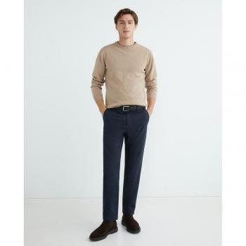Gant Men's Superfine Lambswool Crew Neck Sweater - Dark Sand Melange, Size S