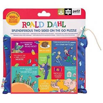 Roald Dahl Splendiferous Rompecabezas de Dos Caras, Viene en Bolsa de Almacenamiento de Viaje, Respetuoso con el Medio Ambiente, Multicolor