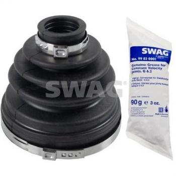 Fuelle de transmisión SWAG 33 10 1695, tipo CV-joint boot, incluye características como resistencia al desgaste, fácil instalación y compatibilidad con vehículos específicos