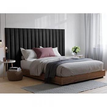 Cabecero de cama GONDA de Pascal Morabito - 225 cm - Terciopelo Gris