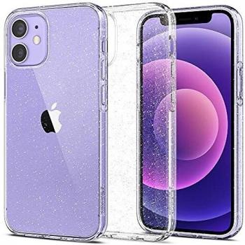 Funda Transparente con Glitter Spigen Liquid Crystal para iPhone 12 Mini