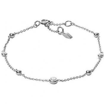 Pulsera Fossil Glitz de Plata y Cristal con Detalles Brillantes