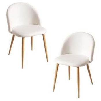 Pack 2 Sillas Comedor Vint Polipiel - Color Blanco - Envío Desde España