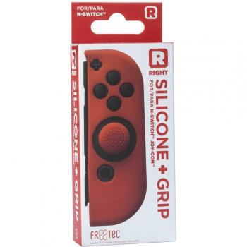 Funda de Silicona y Grip Derecho Rojo FR-TEC para Joy-Con Nintendo Switch