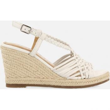 Sandalias Glide de cuña con tiras entrelazadas de piel para mujer