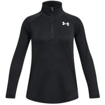 Under Armour Girls Graphic 1/2 Zip Sweatshirt, Youth Small (130-140CM), Black
