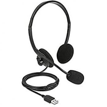 Auriculares Estéreo USB Delock 27178 con Control de Volumen, Ultra Ligeros para PC y Notebook