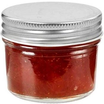 jampotten - VDXL Jampotten met zilverkleurige deksels 96 st 110 ml glas - Zilver