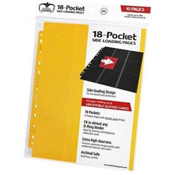 Páginas Ultimate Guard de 18 Bolsillos Carga Lateral Amarillo (10 Unidades)
