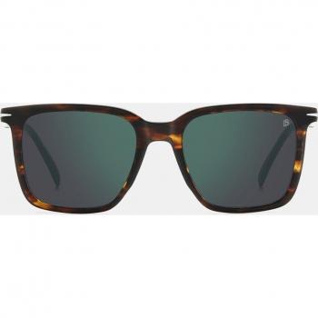 Gafas de sol David Beckham DB 1130/S rectangulares de acetato marrón con varillas metálicas y lentes adrialentes