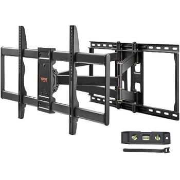 VEVOR Full Motion TV Wall Mount for 37-90 Inch TVs, Swivel Tilt Adjustable Bracket, Max VESA 600x400mm, Supports Up to 165 lbs