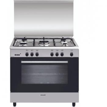 Cocina a Gas Glem GA960MIX2 Inox 5 Fuegos con Horno de 104L