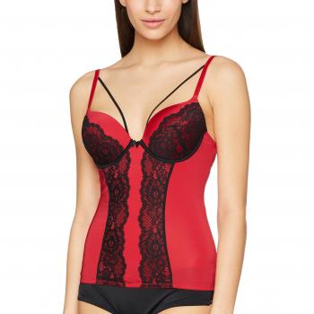edc by ESPRIT 107cf1t010, Corsé para Mujer, Rojo