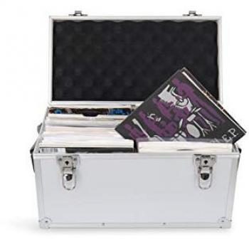 Acc-Sees Pro Vinyl 45 Record Case (100) Silver MkII - Holds 100 x 7 Records