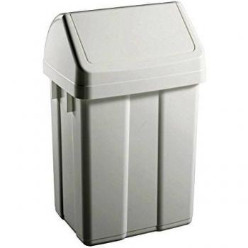 De basura con tapa basculante cubo Colour blanco TTS 12 L cubo de plástico con tapa basculante