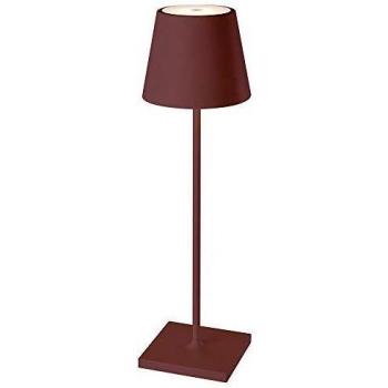 Lámpara de mesa táctil inalámbrica LED Vintage Kelly 38cm Marrón Metal