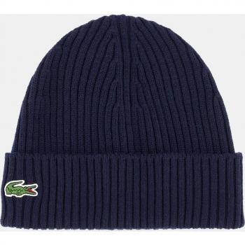 Gorro lana acanalada marino Lacoste