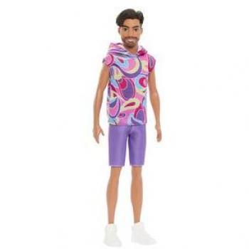Muñeco Ken Fashionista Totally Hair 65 Aniversario con Barba y Conjunto Estilo Retro