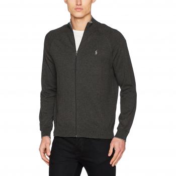 Ralph Lauren Long Sleeve-Sweater, Camisa Manga Larga para Hombre, Gris