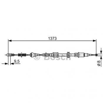 Cable de freno de mano Bosch 1 987 477 309 para Chevrolet Corsa y Opel Corsa/Tigra
