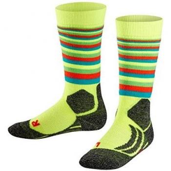 Falke SK2 Stripes Kids Ski Socks - Knee-high Lightning Design