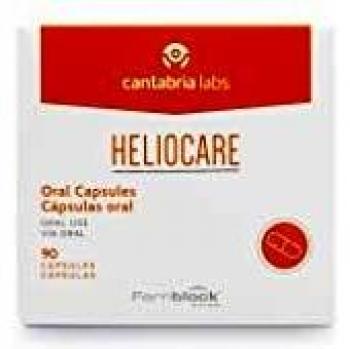 Heliocare Oral Cápsulas - Fotoprotección desde el Interior, Aumenta la Resistencia de la Piel al Sol, Acelera un Bronceado Natural y Homogéneo, 90 cápsulas