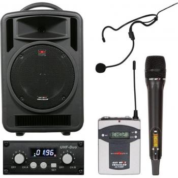 Galaxy Audio TV10 PA System with TVMBP Transmitter and TVHH/HS-U3BK Microphone, Frequency Range: 520-544MHz