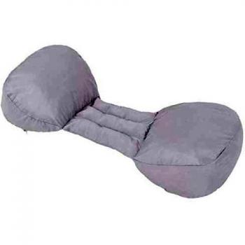 vidaXL Almohada de Embarazo con Forma de Alas 76x42x16cm Gris Maternidad Bebé