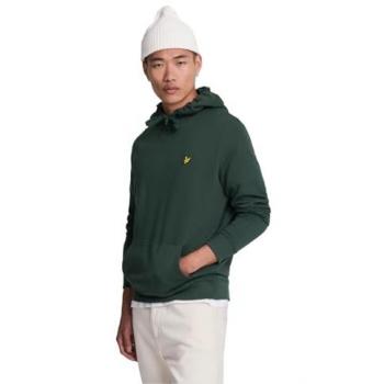 Lyle & Scott Men's Green Pullover Hoodie - Size Large