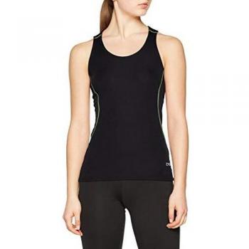 CMP Camiseta de Tirantes Transpirable para Mujer con Tratamiento Antibacteriano, Mujer, Camiseta, 3C89876T, Negro, D34
