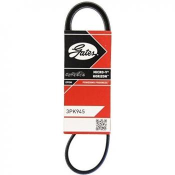 Correa trapecial poli V GATES 3PK945, tipo de producto: correa V-ribbed, características: longitud de 945 mm, diseño trapezoidal para un mejor agarre y eficiencia en la transmisión de potencia,