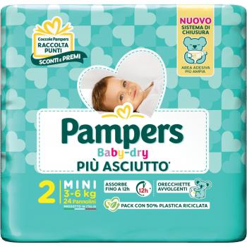 Pampers Baby Dry Mini Paquete de 24 Piezas