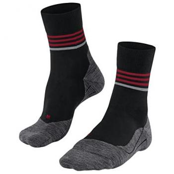 Falke RU4 Endurance Reflect Running Socks for Women - Black, Cotton, Anti-Blister, Size 2.5-3.5