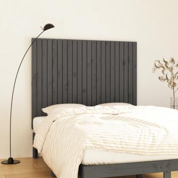 Cabecero de cama de pared madera maciza pino gris 140x3x110 cm Vidaxl Gris