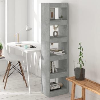Estantería/divisor de espacios 40x30x166 cm en Blanco, Negro, Roble Sonoma y Gris Hormigón, Mueble de Almacenaje para Oficina, Estudio, Sala de Estar y Dormitorio